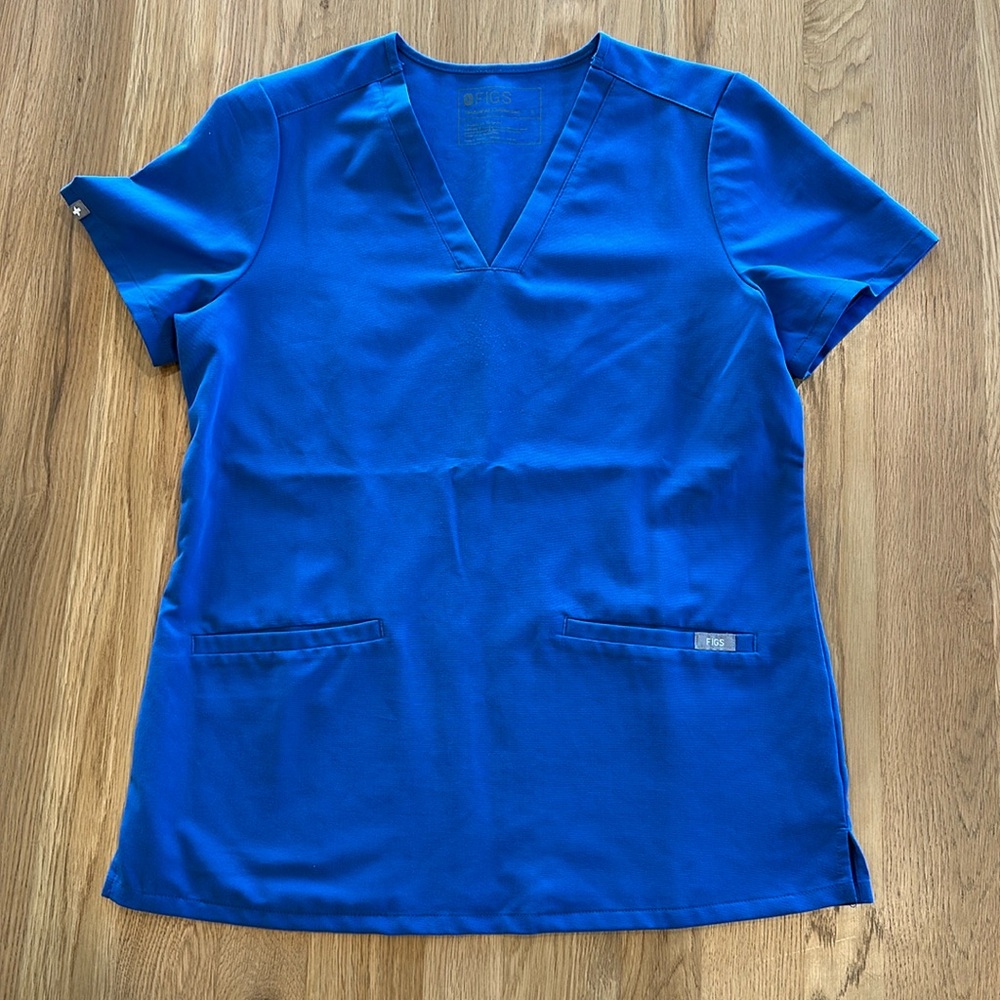 Figs Casma Scrub Top in Blue Size Small